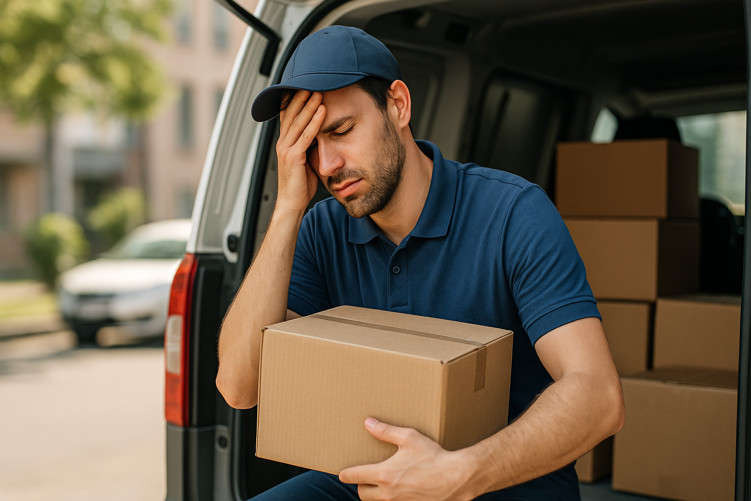 ansia e stress da lavoro, burnout lavorativo, corriere stressato, tensioni a lavoro, corriere e stress, stress da consegna