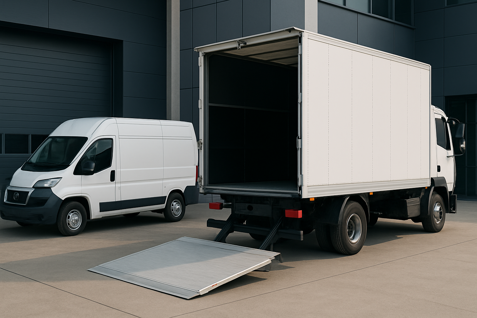 furgone o sponda, differenza furgone e sponda, sponda idraulica, camion con sponda, furgone e sponda, meglio lavoro con furgone o sponda