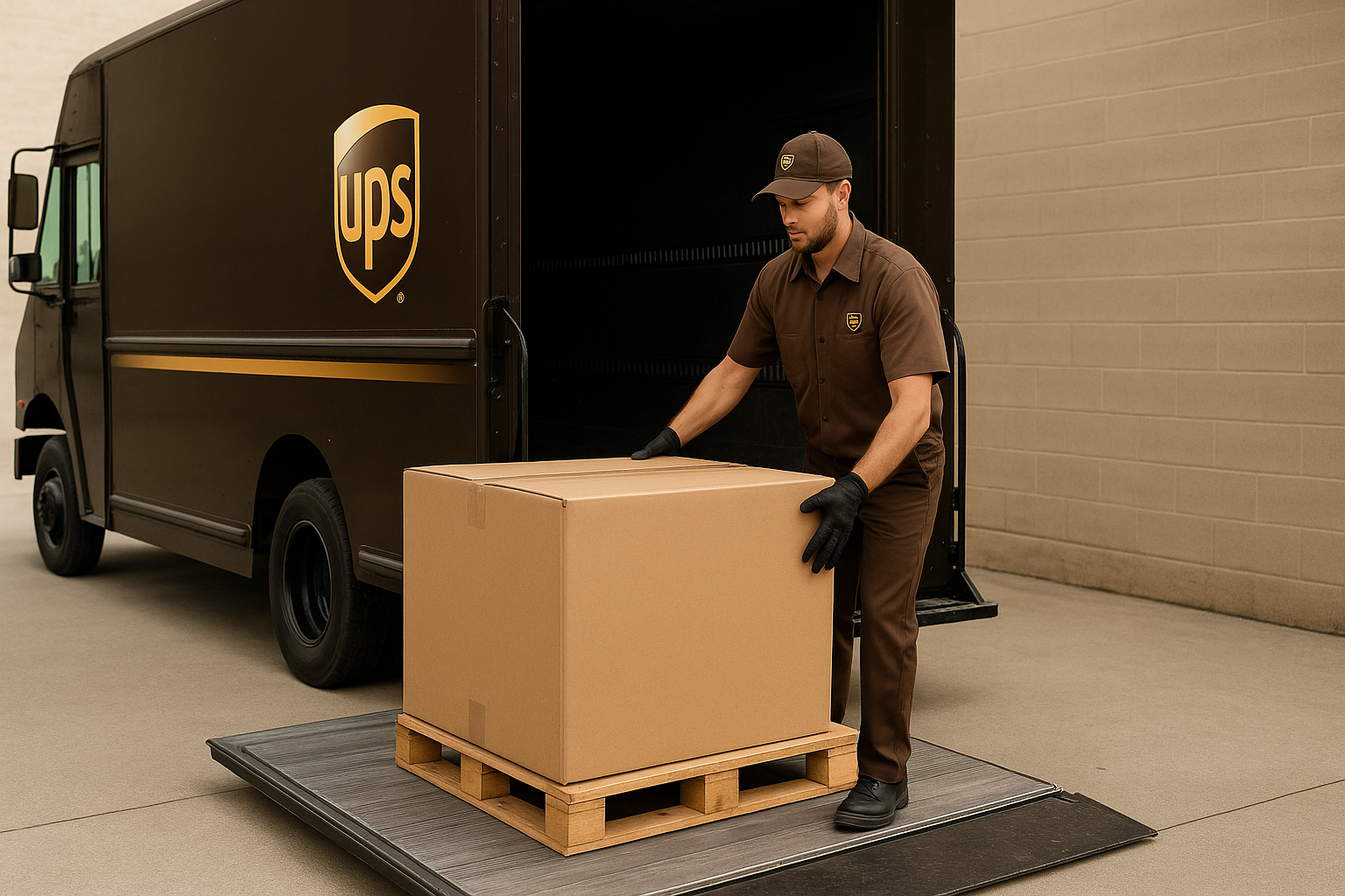 spedire pallet, spedire pedane, spedire pacchi di grandi dimensioni, spedire pacchi grossi, come spedire grandi pacchi, corriere carica pedana, come caricare pedana, corriere ups, sponda ups, trasporto speciale con furgone, corrieri migliori, corrieri per spedire grandi pacchi