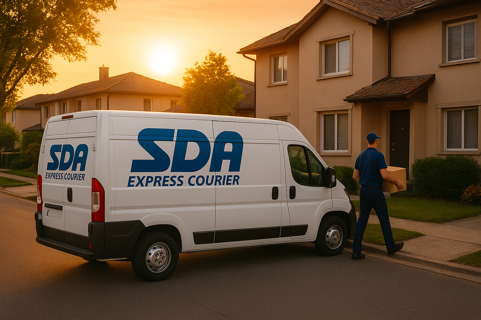 sda, consegne sda, furgone sda, corriere sda, corrieri sda