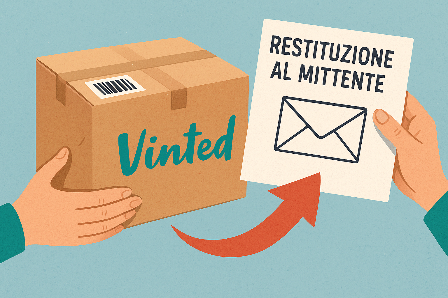 restituzione al mittente vinted, vinted