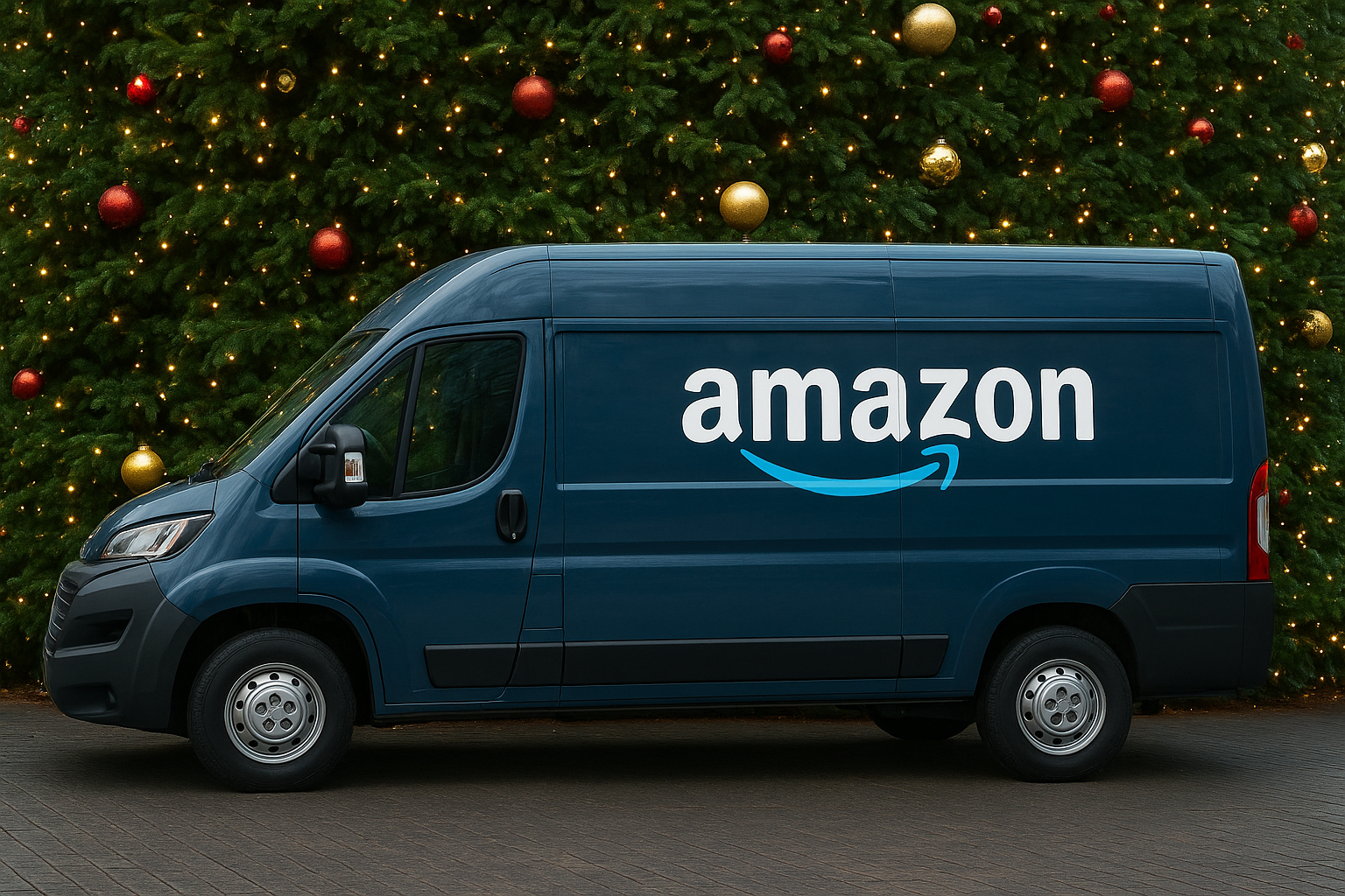 Consegne di natale, amazon, corriere amazon, furgone amazon, amazon logistic, amazon, amazon consegna per natale