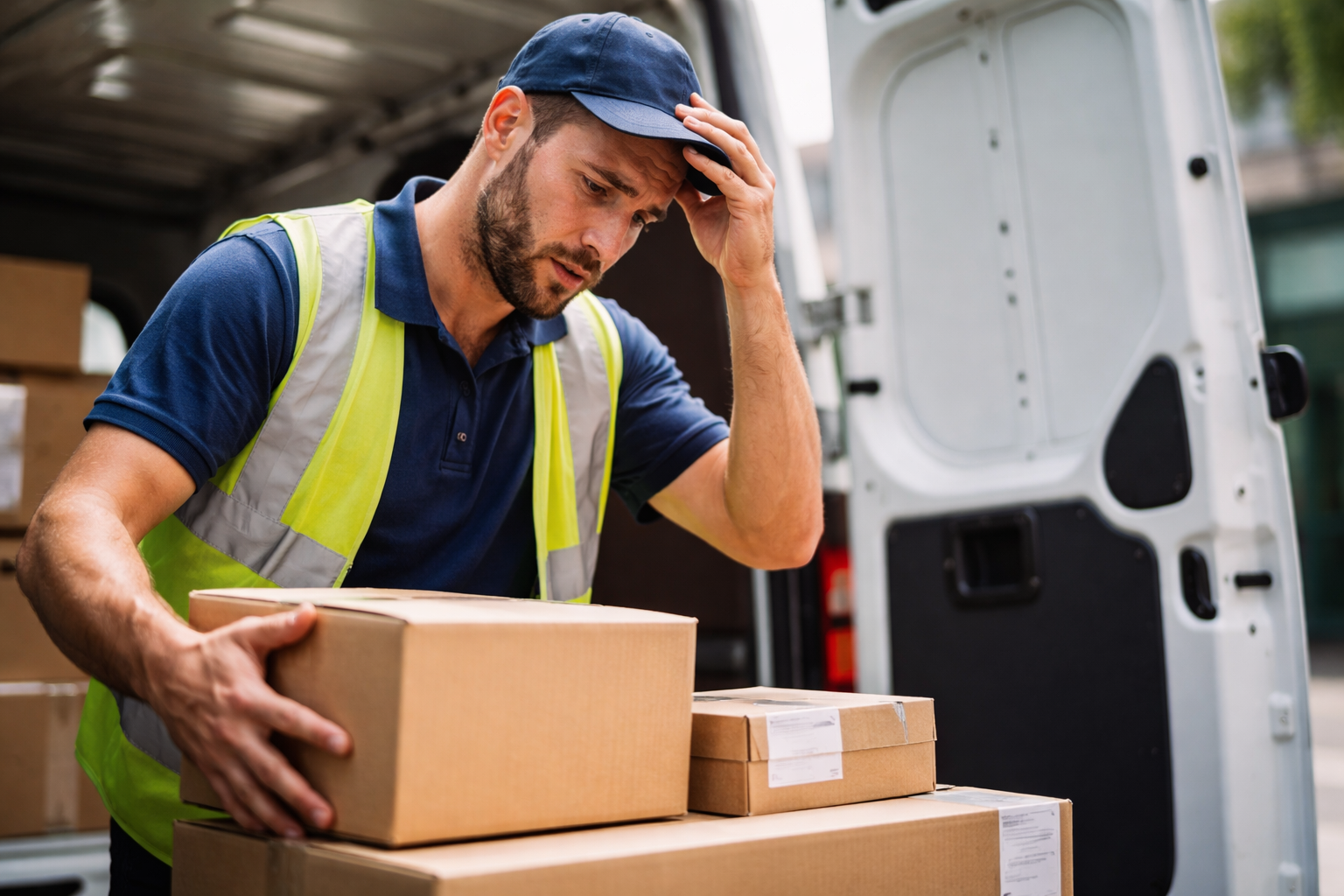 ansia da consegna, paura di sbagliare, ansia e stress, stress lavoro correlato, distress, corriere sotto pressione, lavoro sotto pressione, ansia e corrieri, corriere e ansia, lavoratori ansiosi,