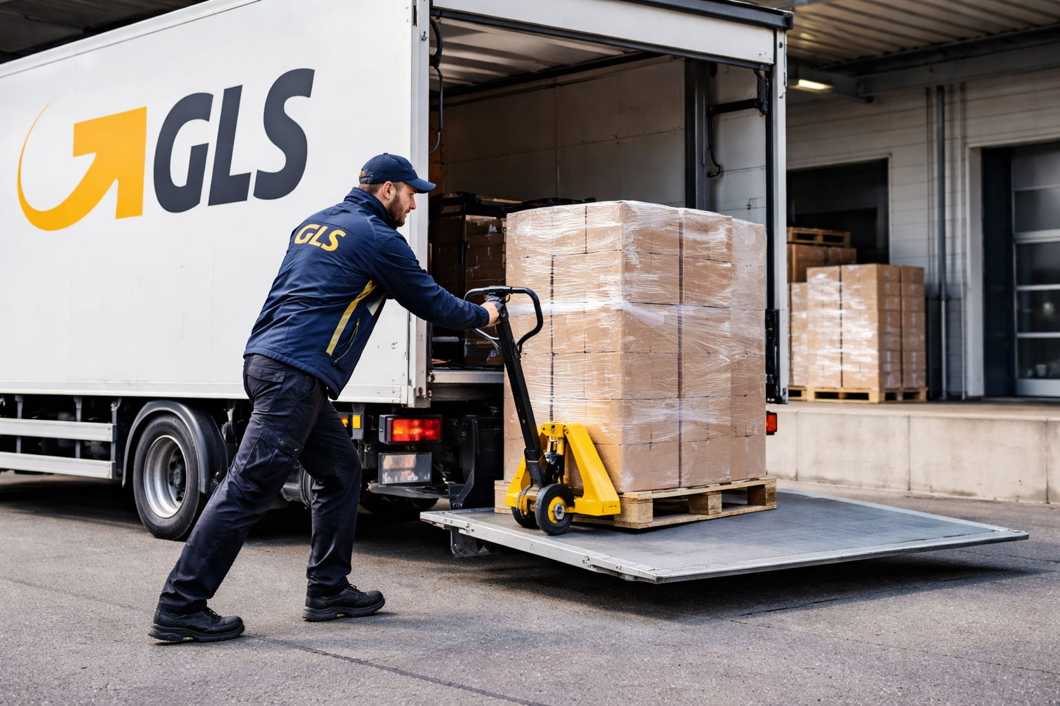 spedizione pallet, sponda gls, sponda idraulica, camion con sponda, spedire pallet, come spedire pallet, prezzo spedizione pallet, gls, corriere gls