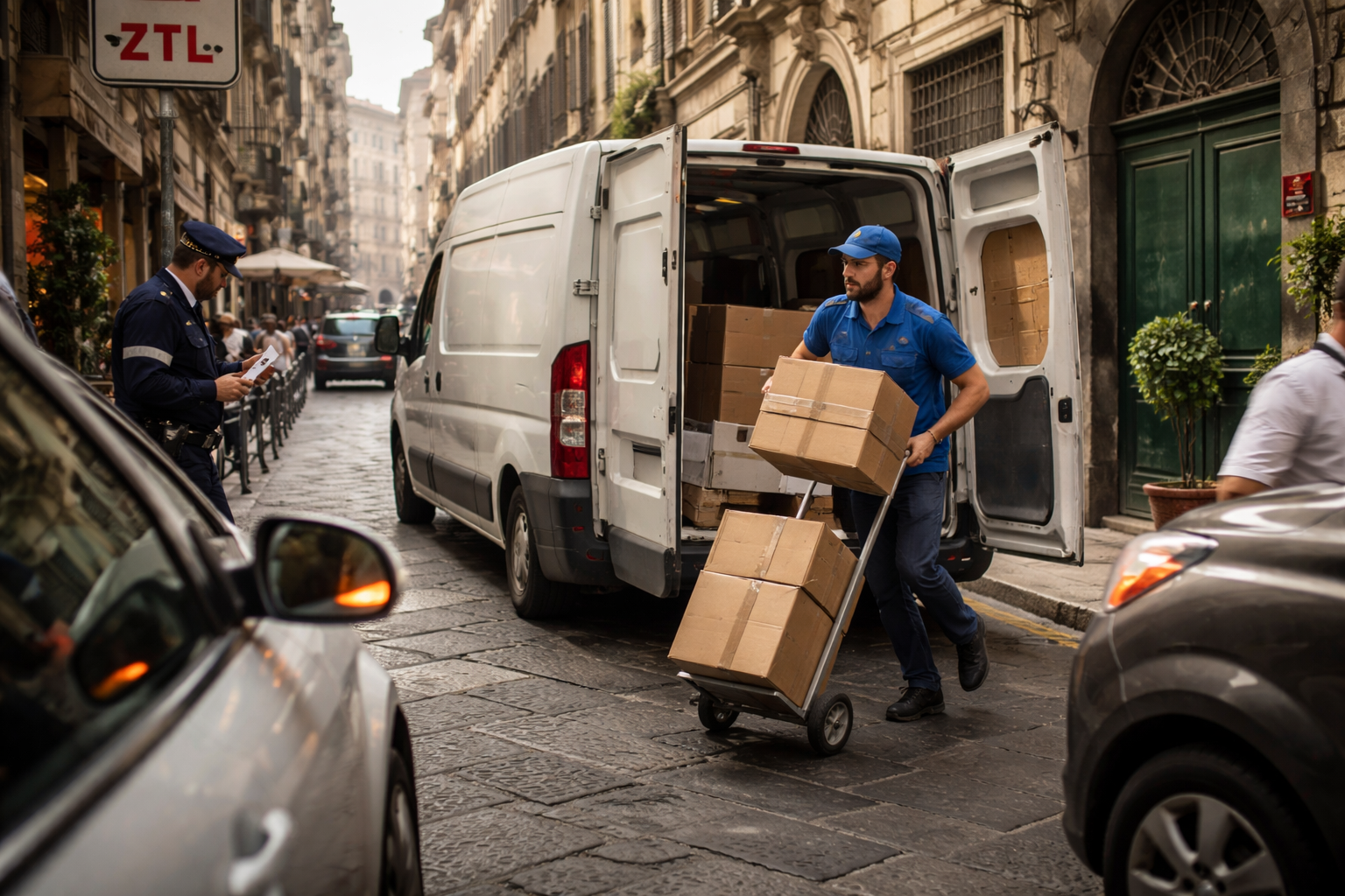 consegne nei centri storici, consegne nelle ztl, ztl, corriere in consegna