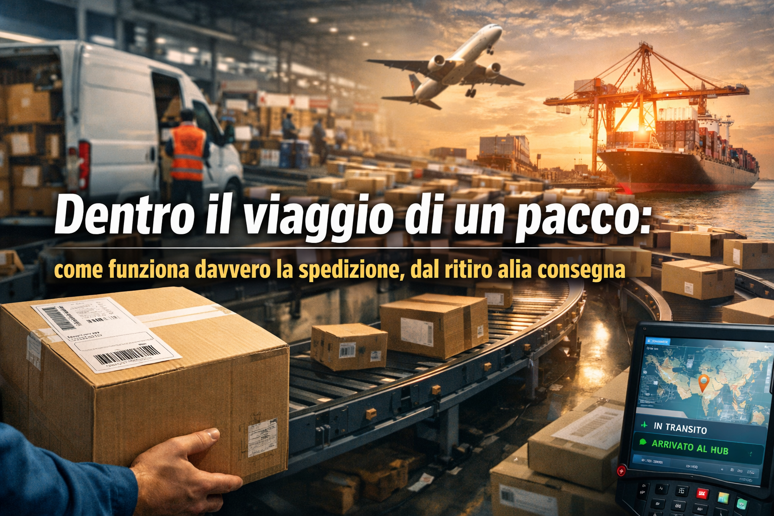 come funziona una spedizione, il viaggio di un pacco, come si muove un pacco