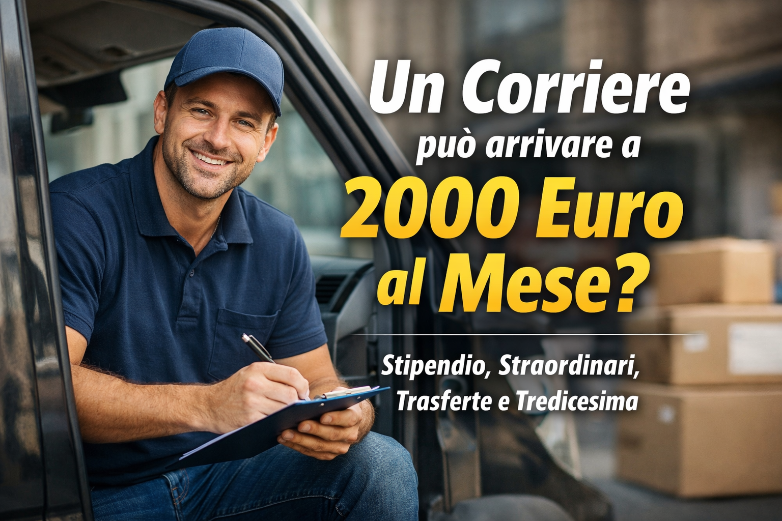stipendio corriere, quanto guadagna un corriere, un corriere prende 2000 euro al mese?