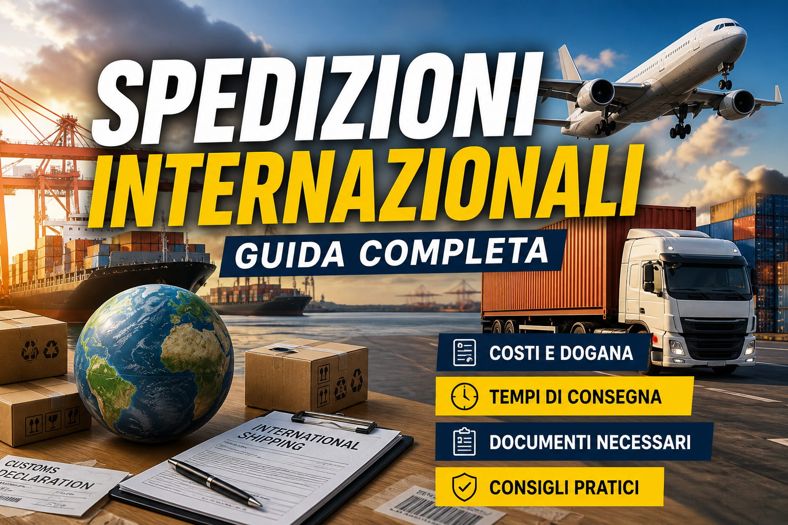 spedizioni internazionali, spedire all'estero, come spedire all'estero