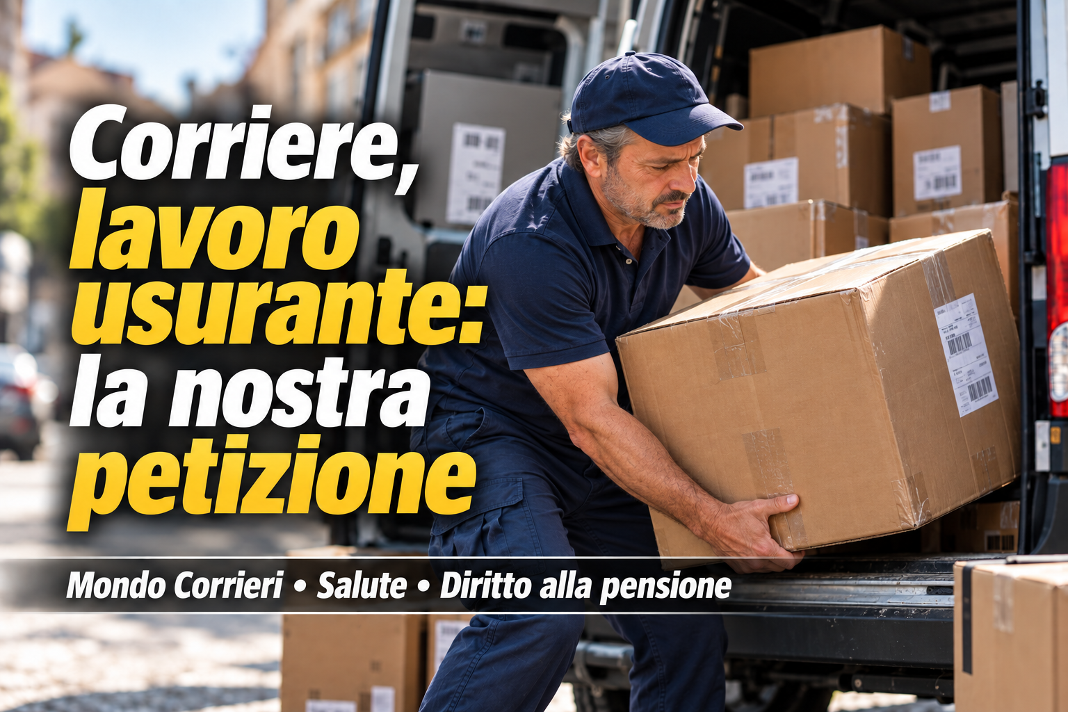 lavoro usurante, corrieri, pensione anticipata, petizione, petizione sui corrieri, mondo corrieri